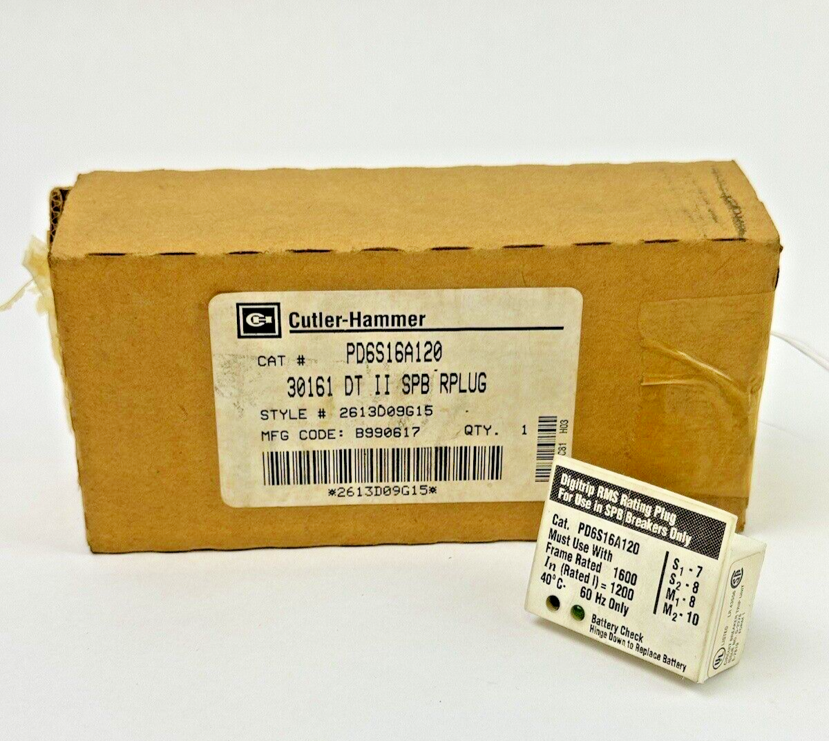 CUTLER-HAMMER - PDS16A120 -  DIGITRIP RMS RATING PLUG - 1200 AMP - NEW OLD STOCK