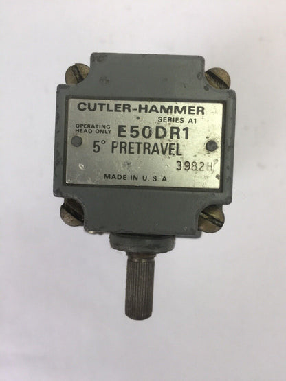 CUTLER HAMMER E50SAN SWITCH BODY SER A2 120VAC E50DR1 OPERATING HEAD SER A1 E50R