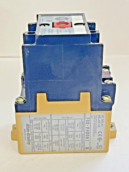ALLEN BRADLEY - 700-P400A1 SER. A - AC RELAY - 10 A, 600 VAC, 120 V COIL
