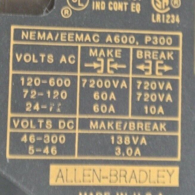 ALLEN BRADLEY 700-F220A1 RELAY, Ser. B