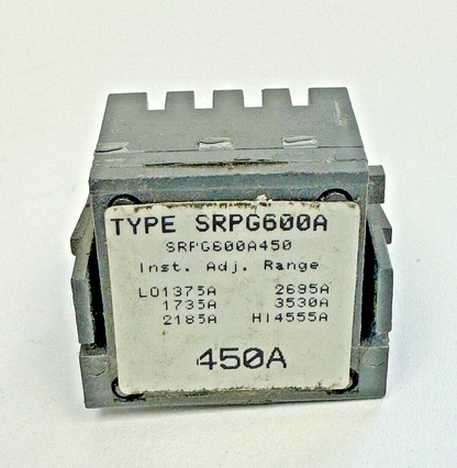 GE - SRPG600A450 - RATING PLUG W/ ADJUSTABLE INSTANTANEOUS TRIP - 450A