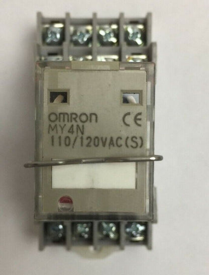 OMRON MY4N RELAY 110/120VAC PYF14A-C SOCKET SCREW TERMINAL 300V 10A (LOT OF 3)