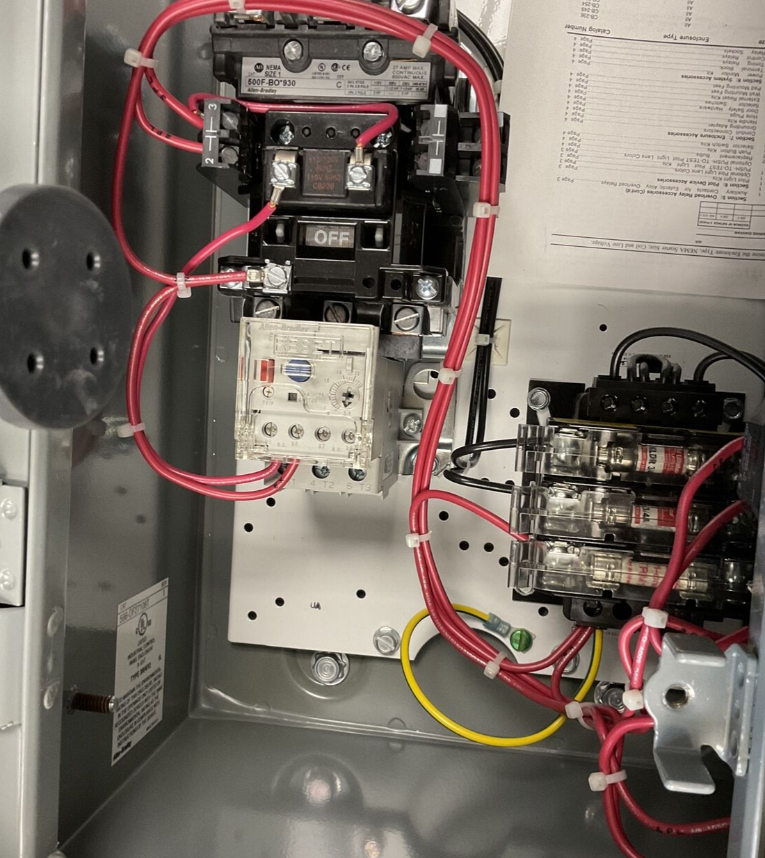 ALLEN BRADLEY 512-BFB-A2G-1-4LG-6GPC-901 COMBINATION STARTER 480V SER.1 REV.65
