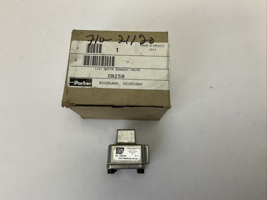 PARKER 0R25B 1/4" QUICK EXHAUST VALVE OR25B