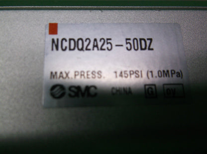 SMC NCDQ2A25-50DZ CYLINDER MAX PRESSURE 145PSI (1.0M Pa)