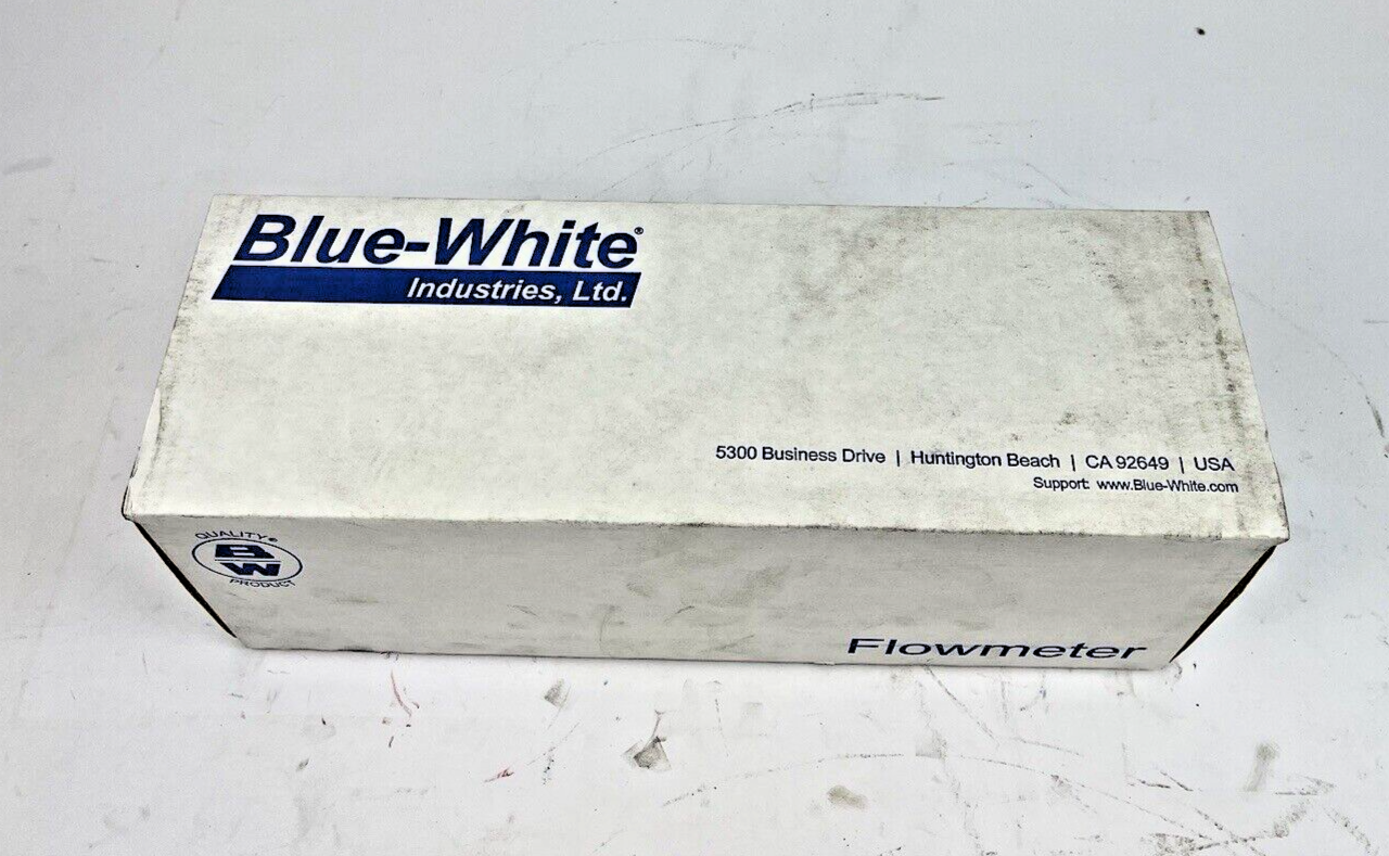 BLUE-WHITE - F-451 SERIES 1-1/2" .5-6 GPM - PTFE FLOAT, SS ROD, AND VITON O-RING