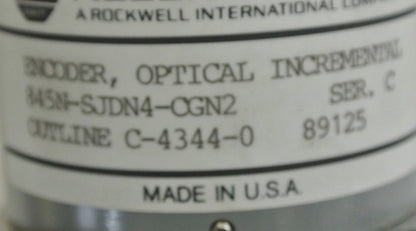 ALLEN-BRADLEY 845N-SJDN4-CGN2 - INCREMENTAL OPTICAL ENCODER - NEW SURPLUS