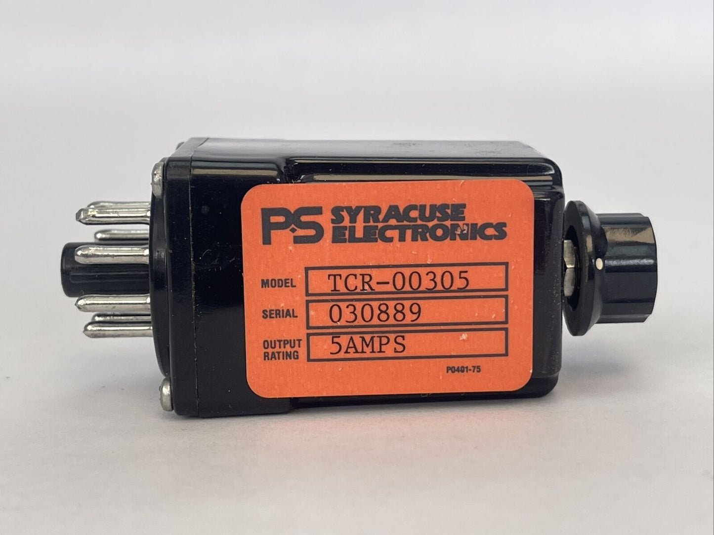 SYRACUSE ELECTRONICS TCR-00305 TIME DELAY RELAY 5AMP