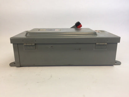 SQUARE D H321A FUSIBLE SAFETY SWITCH SERIES E1 240VAC 30A 7.5HP 3 POLE