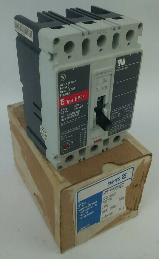 WESTINGHOUSE HMCP003A0C SER.C MOTOR CIRCUIT PROTECTOR TRIP UNIT 3A 3P 600V