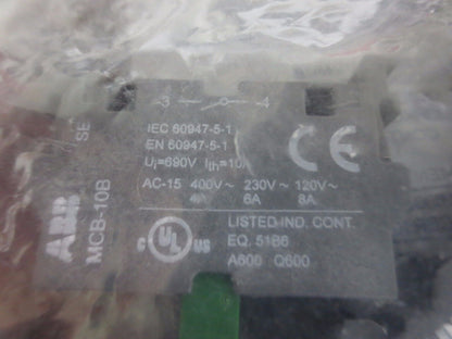 ABB MCB-10B / 1SFA611610R2001 CONTACT BLOCK - NEW SURPLUS