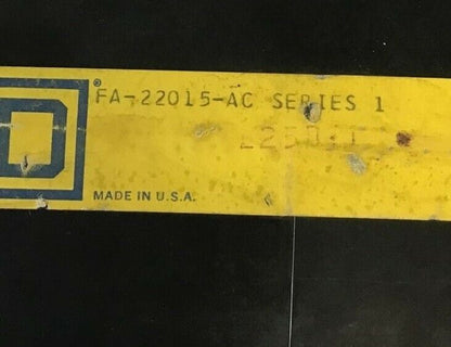 SQUARE D FA22015AC CIRCUIT BREAKER 240VAC/250VDC 2POLE