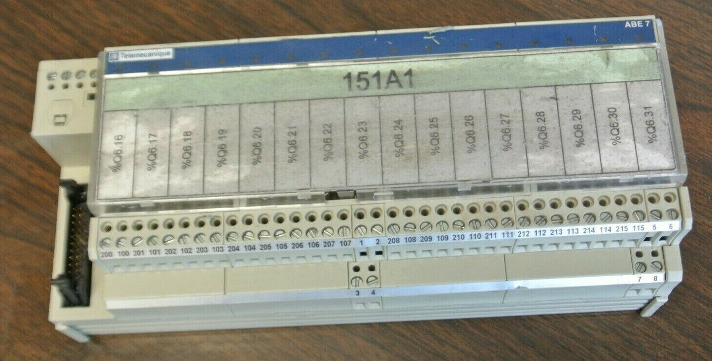 TELEMECANIQUE ABE7-R16T210 TELEFAST 2 OUTPUT MODULE / 16 CHANNEL / w/EM RELAYS