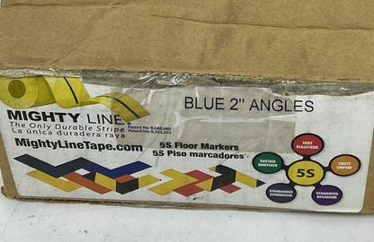 MIGHTY LINE BLUE FLOOR TAPE ANGLE SHAPE 2" QTY 183