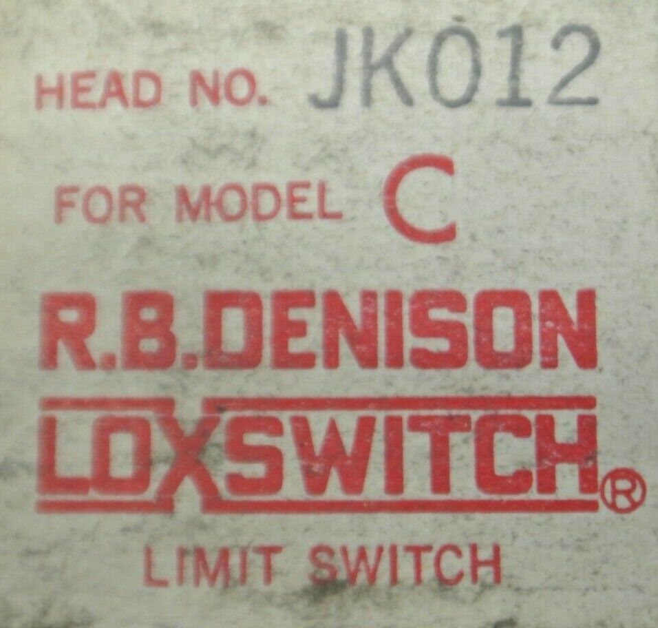 GOULD / R.B. DENISON JK012 LOXSWITCH HEAD for MODEL C LIMIT SWITCH / NEW SURPLUS