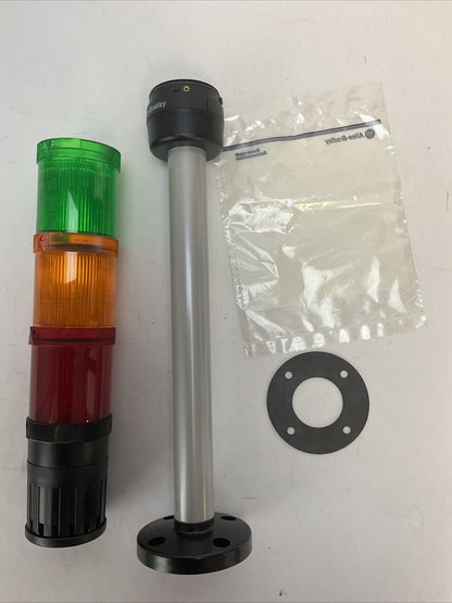ALLEN BRADLEY 855EE-B24Y3Y5Y4P1 SER A TOWER LIGHT STACK ASSEMBLY 24V