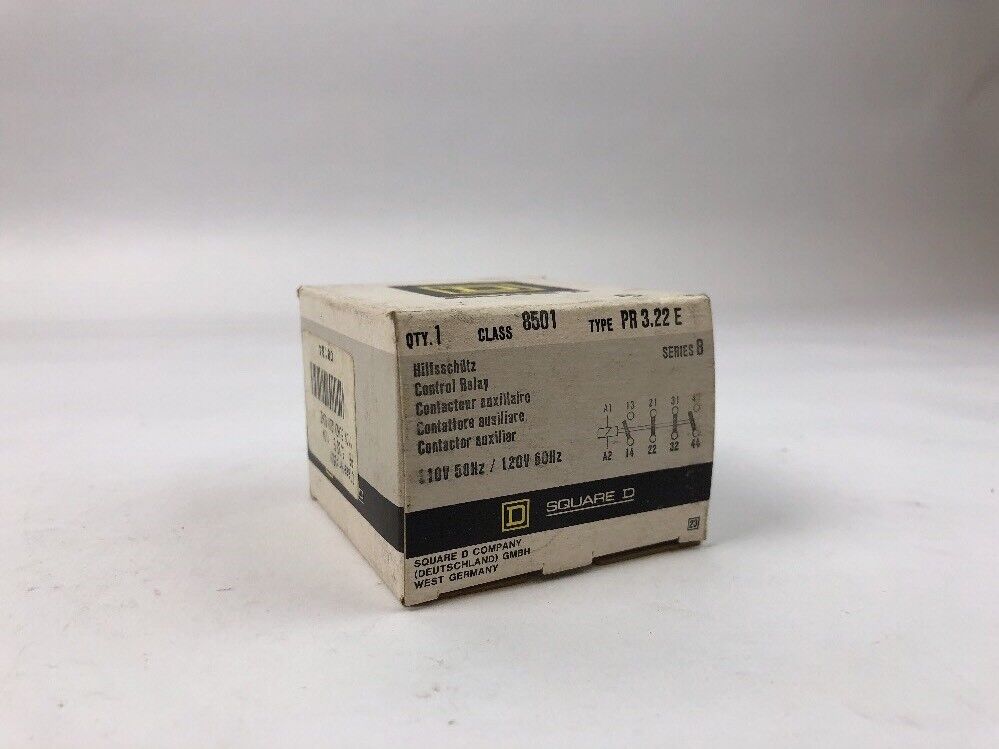 Square D 8501 PR 3.22 E Control Relay 110 V 50 Hz 120 V 60 Hz