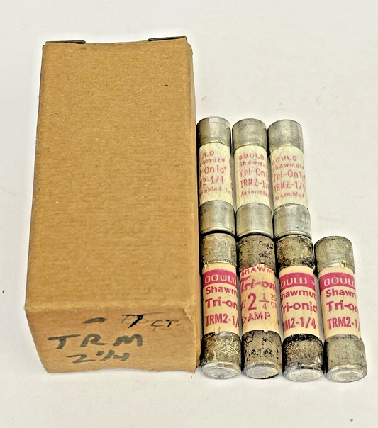 SHAWMUT - *BOX OF 7* - TRM2 1/4 - 2.25 AMP, 250 VAC - TIME-DELAY FUSES