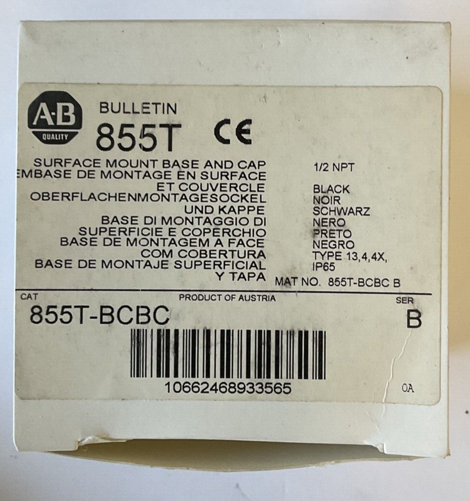 ALLEN BRADLEY 855T-BCBC MOUNT BASE AND CAP SER.B BLACK