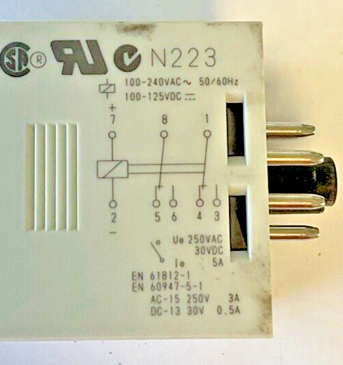 ALLEN BRADLEY 700-HRM12TA17 ON-DELAY TIMING RELAY SER.C 120VAC 1/6HP 125VDC