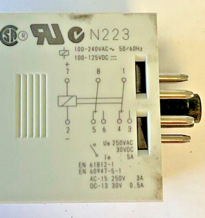 ALLEN BRADLEY 700-HRM12TA17 ON-DELAY TIMING RELAY SER.C 120VAC 1/6HP 125VDC