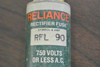 RELIANCE RFL90 RECTIFIER FUSES / 750V / 90A / NEW SURPLUS / EACH