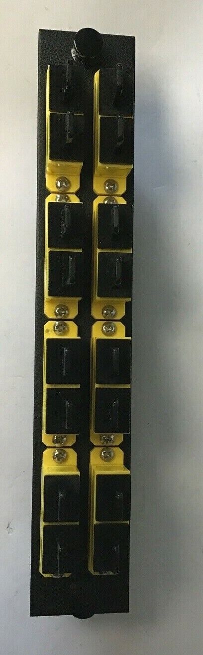 HUBBELL FEPSCDY8 16-PORT SC DUPLEX ADAPTER PANEL (YELLOW )