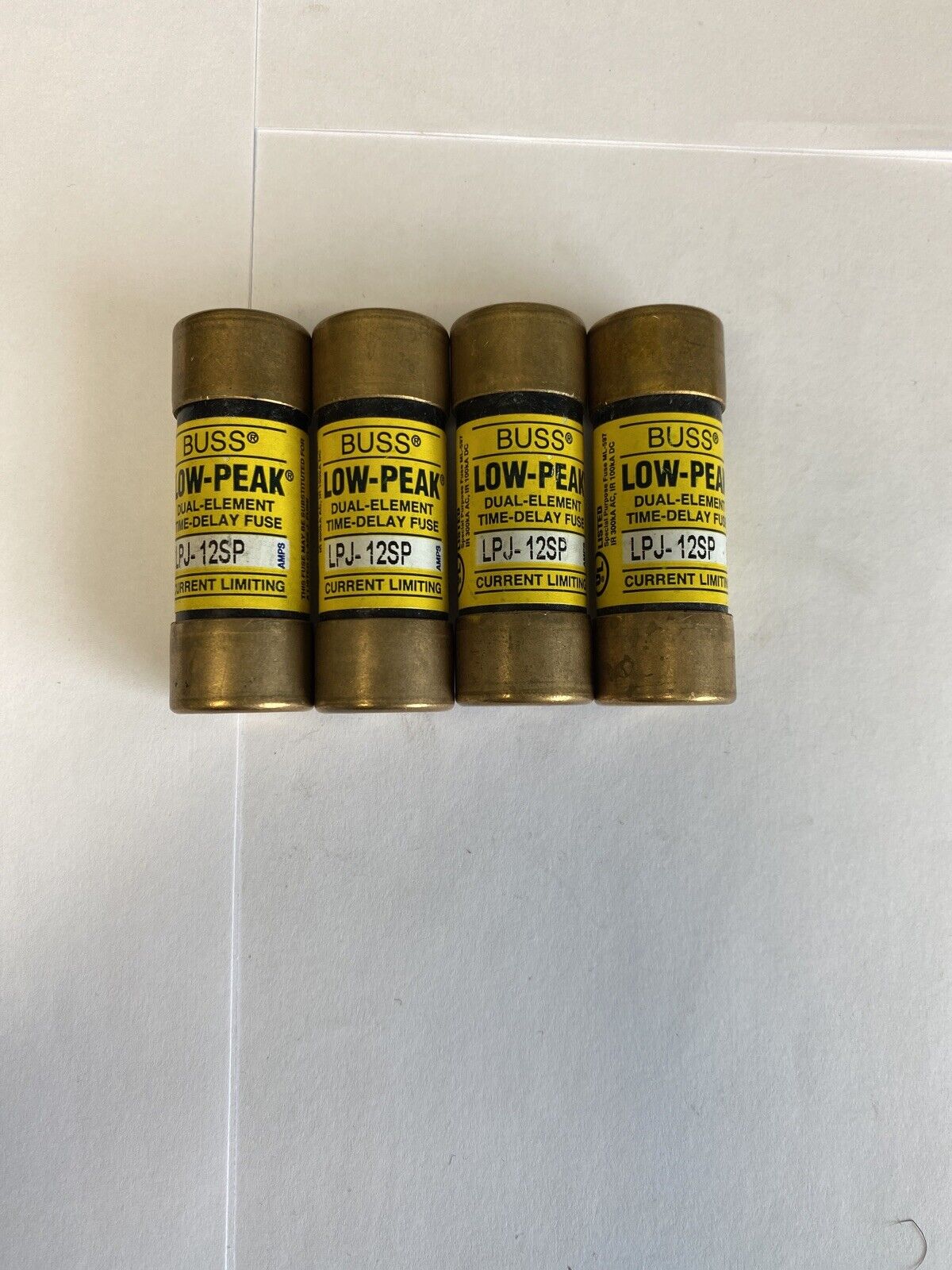 Bussmann Low-Peak LPS-12SP 12A 600V Fuse "Lot of 4"