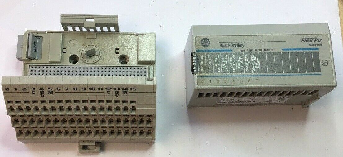 ALLEN BRADLEY 1794-IB8 SER.A REV.A01 FLEX I/O INPUT W/ 1794-TB3S TERMINAL BASE