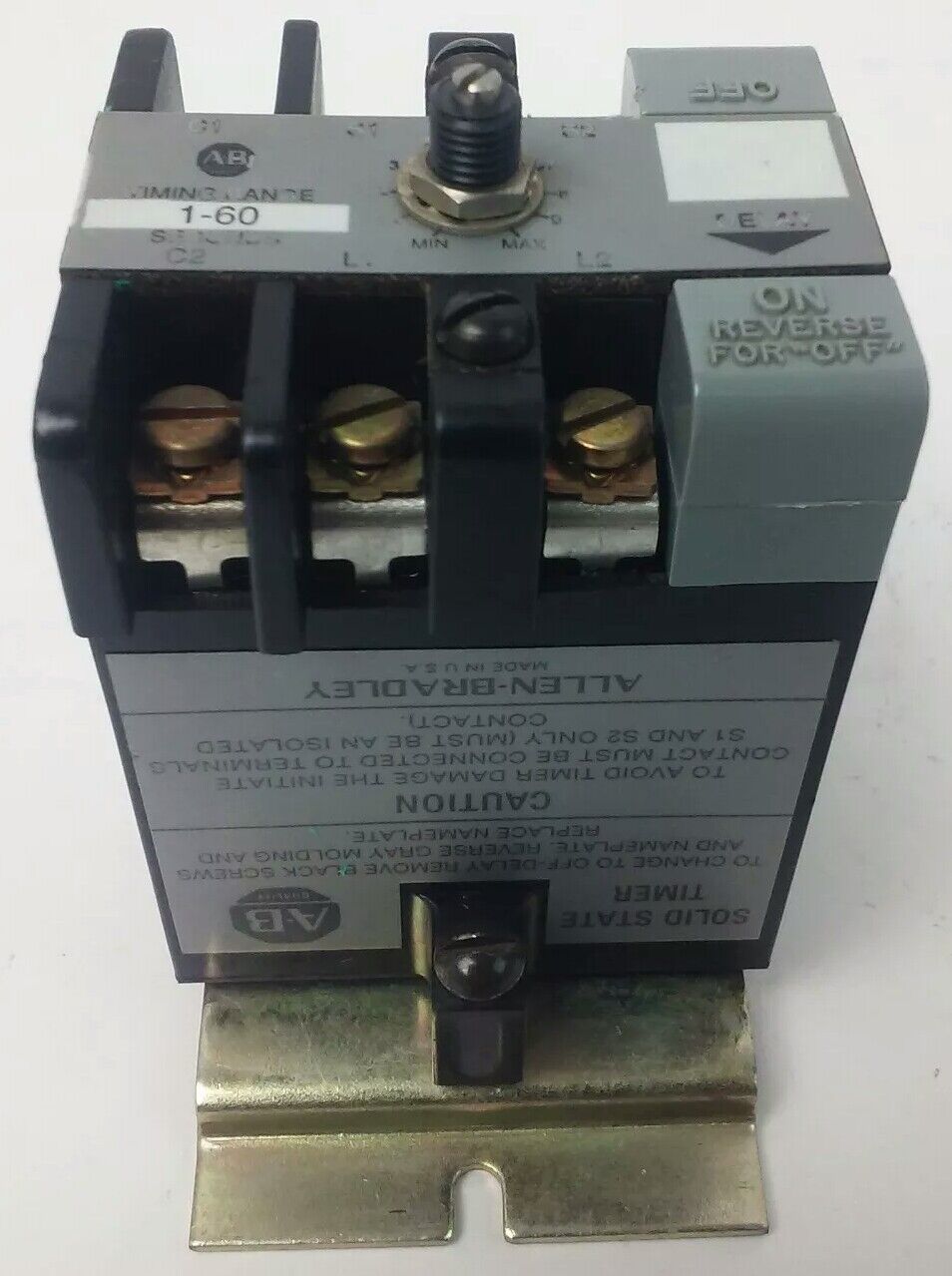 ALLEN BRADLEY 852S-NSC SER.G SOLID STATE TIMER, 01-60 SECONDS TIME DELAY RANGE