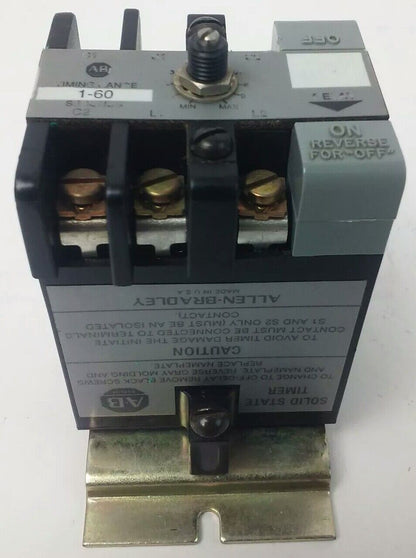 ALLEN BRADLEY 852S-NSC SER.G SOLID STATE TIMER, 01-60 SECONDS TIME DELAY RANGE