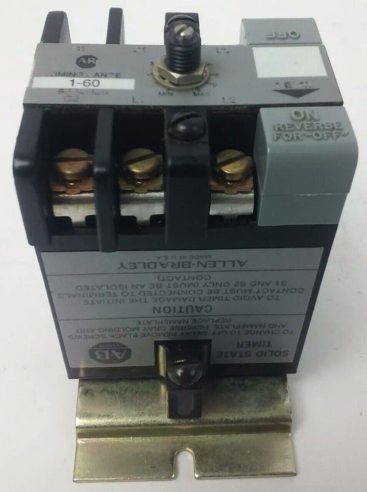 ALLEN BRADLEY 852S-NSC SER.G SOLID STATE TIMER, 01-60 SECONDS TIME DELAY RANGE