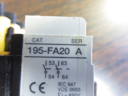 ALLEN BRADLEY 100-A12ND3 + 193-A1D1 + 195-FA20 Ser. A - CONTACTOR + O'LOAD RELAY
