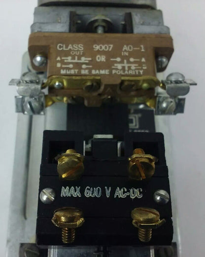 SQ. D CLASS 9050 TYPE RO-12E SER.A, AC PNEUMATIC TIMING RELAY, 110V,60HZ,15A,NEW
