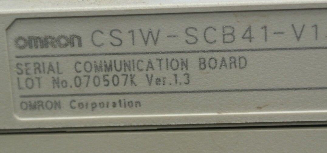 OMRON CS1G-CPU44H PROGRAMMABLE CONTROLLER / CPU + CS1W-SCB41-V1 SERIAL COMM BRD
