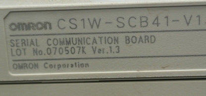 OMRON CS1G-CPU44H PROGRAMMABLE CONTROLLER / CPU + CS1W-SCB41-V1 SERIAL COMM BRD