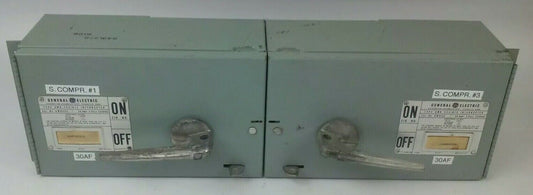 GE TYPE QMR QMR321L QMR321R TWIN FUSIBLE INTERRUPTER SWITCH 30A 240V W/HARDWARE