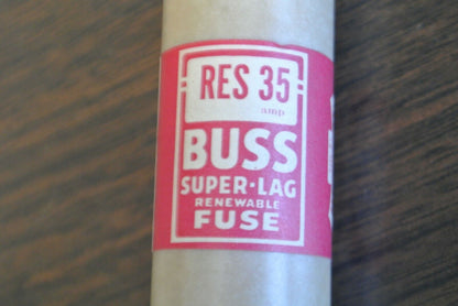 LOT of 6 / BUSS RES35 SUPER-LAG RENEWABLE FUSE / 35A / 600V / NEW SURPLUS