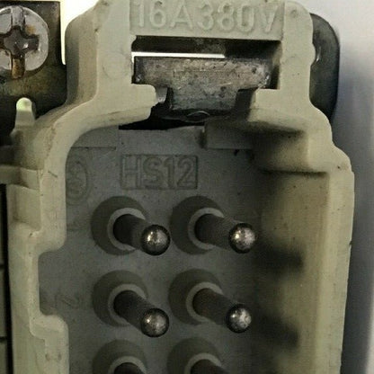 HARTING HS12 "MALE" 16A 380V / HAN E AV TERMINAL BLOCK CONNECTOR 600V