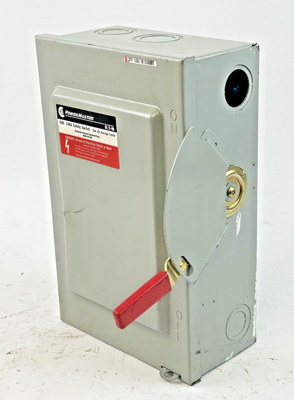 EATON - POWER MASTER - G322SNK - SAFETY SWITCH W/FUSES - 60 A, 240 VAC, TYPE 1