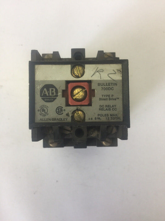 ALLEN BRADLEY 700DC-P400Z24 DC RELAY SER A 600V PD714 COIL 24 VDC BULLETIN 700DC