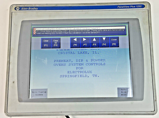 ALLEN BRADLEY 2711P-RDT12C SER.D TOUCH PANEL 2711P-RP8D LOGIC MODULE SER.A