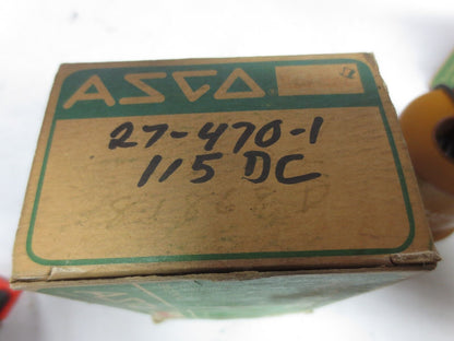 ASCO 27-470-1 SOLENOID VALVE COIL 115V / NEW SURPLUS