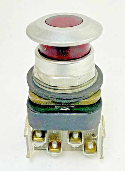 ALLEN-BRADLEY - 800T-FXQH24RA1 SER. T -RED MUSHROOM PUSH/PULL BUTTON W/ 800T-XA1