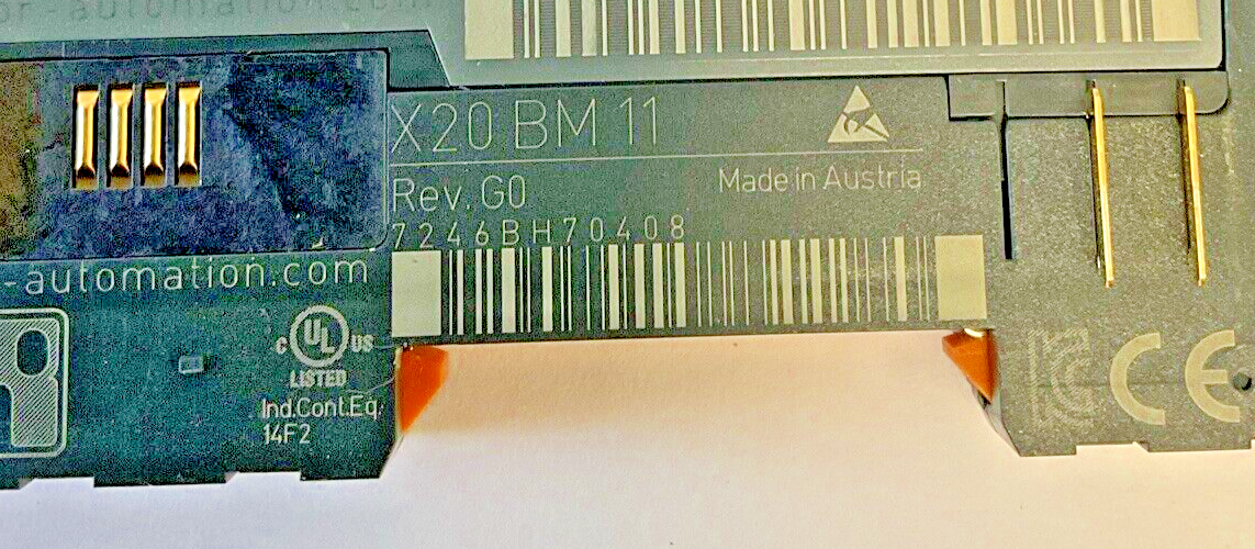 B&R AUTOMATION PLC MODULE INPUT X20DI4371 REV.F0 X20BM11 REV.G0