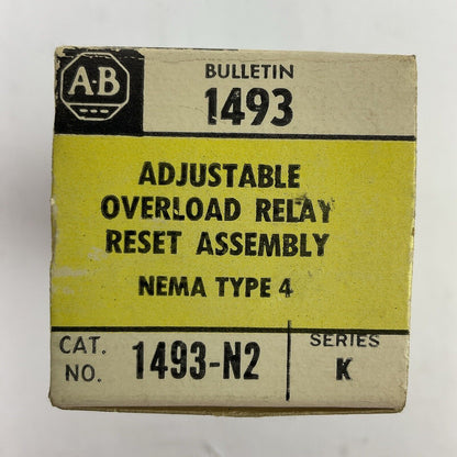 ALLEN BRADLEY 1493-N2 SERIES K ADJUSTABLE OVERLOAD RELAY RESET ASSEMBLY TYPE 4