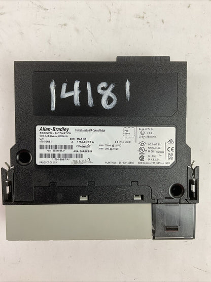 ALLEN BRADLEY 1756-ENBT SER A FW 6.004 CONTROL LOGIX ENET/IP COMMS MODULE