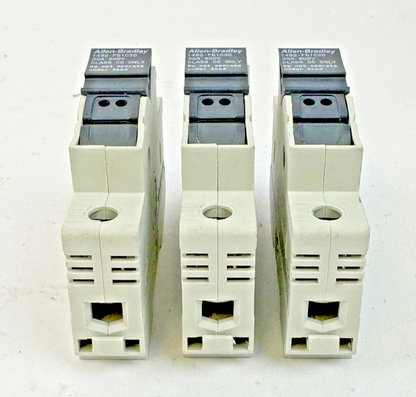 ALLEN-BRADLEY *LOT OF 3* - 1492-FB1C30 SER. B - FUSE HOLDERS - 30A, 600 VAC