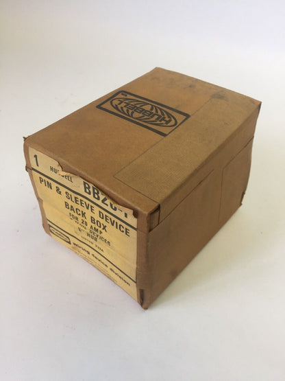 HUBBELL BB20-1 PIN & SLEEVE DEVICE BACK BOX FOR 20A 3WIRE DEVICES 3/4" HUB