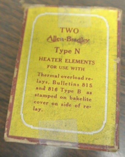 BOX of 2 / ALLEN-BRADLEY N61 / OVERLOAD HEATER ELEMENT / NEW SURPLUS